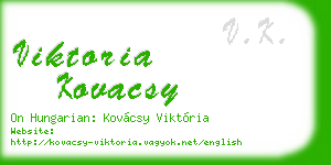 viktoria kovacsy business card